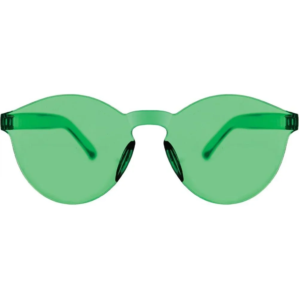 Frameless Glasses Suit Yourself Fancy Dress Halloween Costume Green